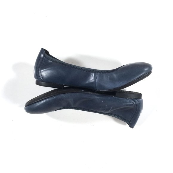 Born Julianne Ballet Flats Womens Size 6.5 W Wide Blue Leather B78234 - Picture 2 of 9